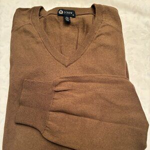 V-neck Cotton Cashmere sweater. Sz M. Olive colour